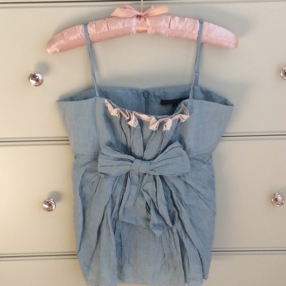 Robert Rodriguez tank bow blouse